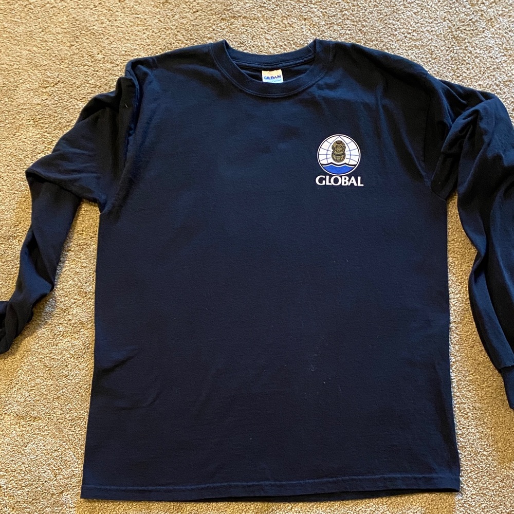 Global Diver Black Long Sleeve Shirt NWOT, new.
